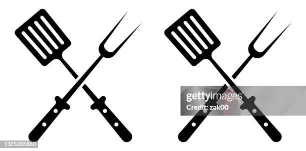 bbq utensil - grilling tools stock illustrations