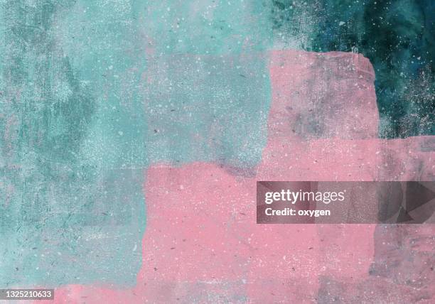 abstract texture pink aqua geometric background canvas - pastellfarbig stock-fotos und bilder
