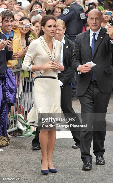 Catherine, Duchess of Cambridge visits the Province House on July 4, 2011 in Charlottetown, Canada.