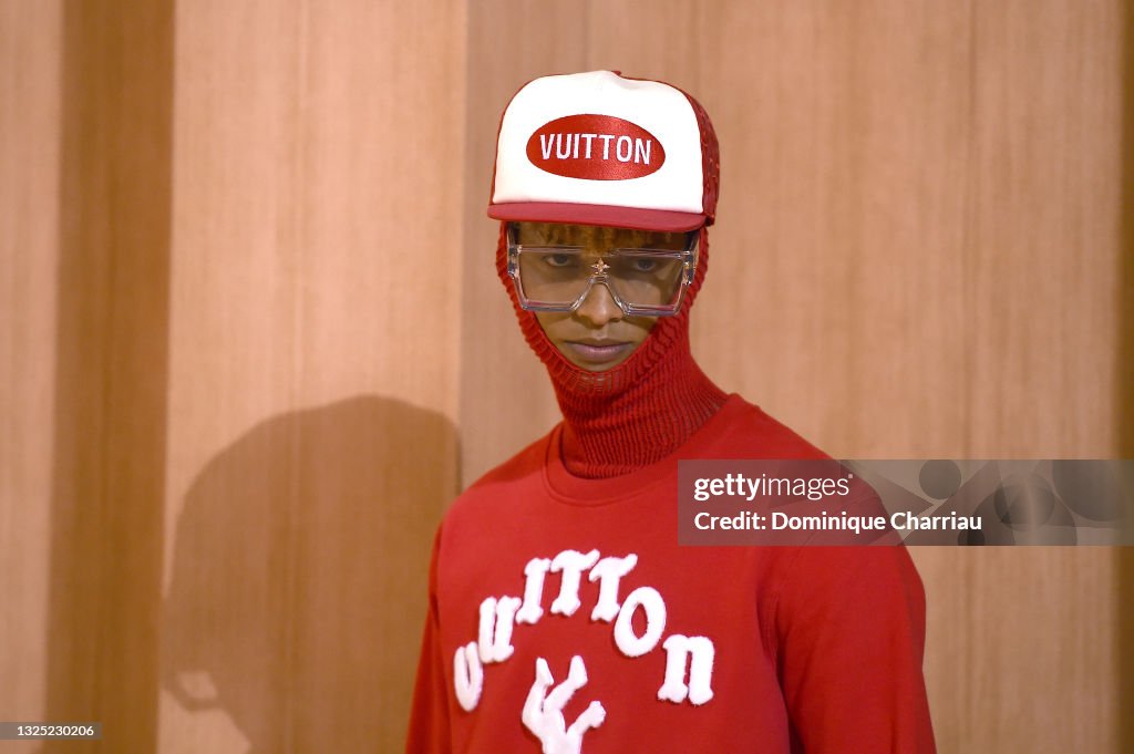 A model walks the runway during the Louis Vuitton Menswear Spring