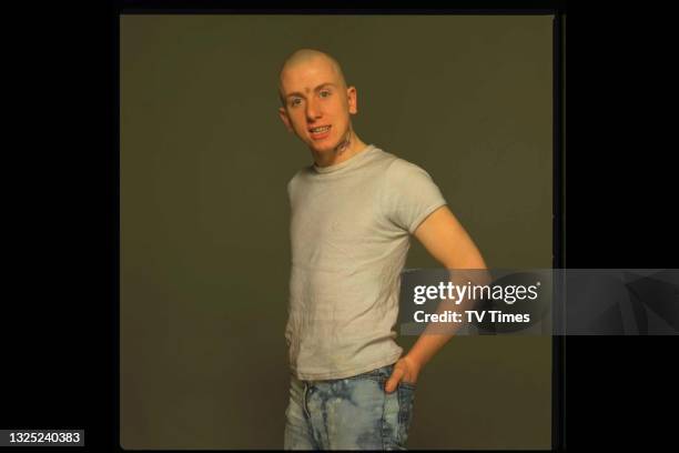 Actor Tim Roth in character as the racist skinhead Trevor in drama film Made In Britain, circa 1983.