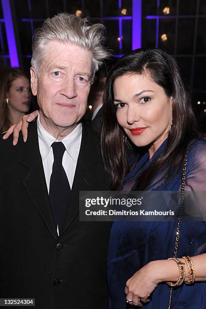 Director/philanthropist David Lynch and actress Laura Elena Harring attend the 2nd Annual ""Change Begins Within"" benefit celebration presented by...