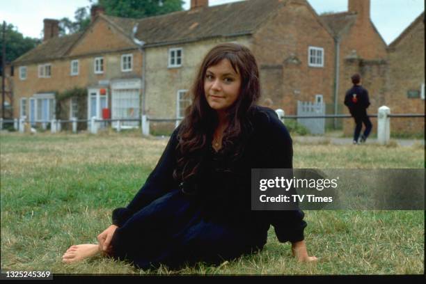 Actress Dawn French in character as Susie on the set of The Comic Strip Presents episode 'Susie', circa 1983.