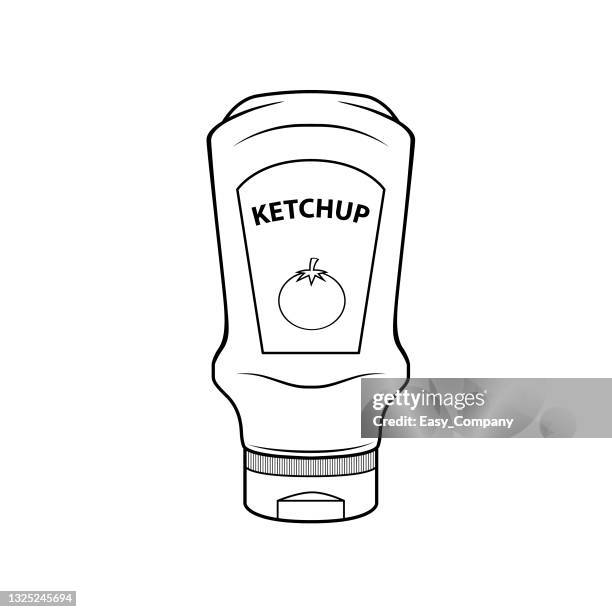 bildbanksillustrationer, clip art samt tecknat material och ikoner med cartoon ketchup for kids this is a vector illustration for preschool and home training for parents and teachers. - ketchup