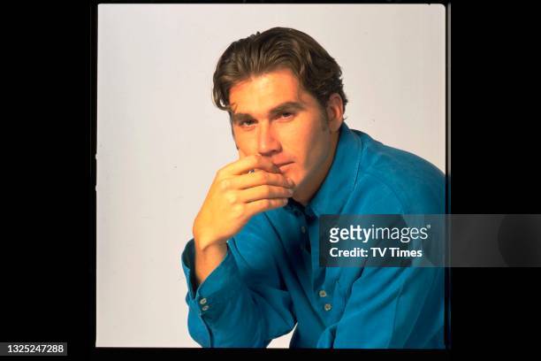 Actor Ian Kelsey, known for his role as David Glover in television soap Emmerdale, circa 1996.