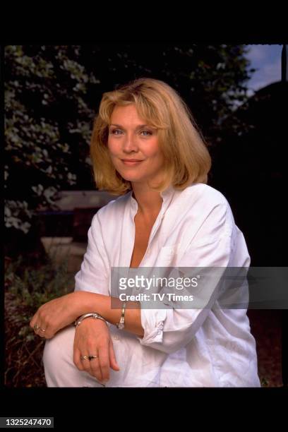 Actress Amanda Redman, known for her roles in drama series such as Beck and Dangerfield, circa 1996.