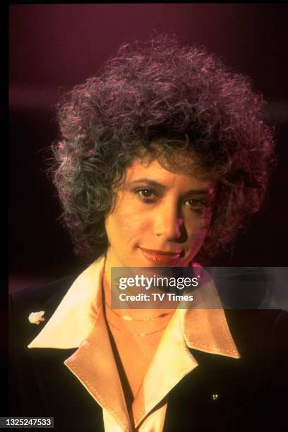 American folk musician Janis Ian on the set of The Leo Sayer Show, circa 1980.