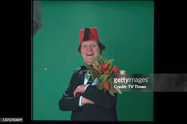 Comedian and entertainer Tommy Cooper, circa 1978.