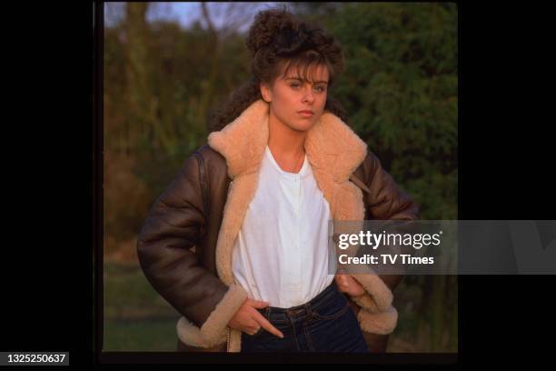 English pop singer Lisa Stansfield photographed at home, circa 1983.