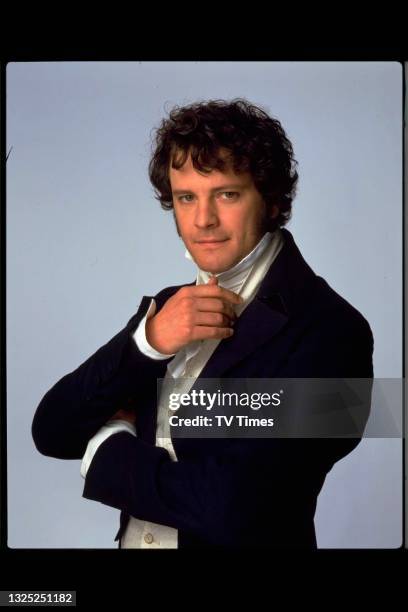 Actor Colin Firth in character as Mr. Darcy on the set of period drama Pride And Prejudice, circa 1995.