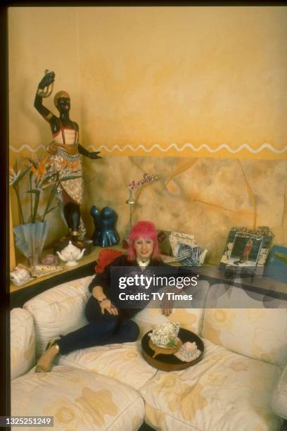 Sandra Rhodes Shells Fashion designer Zandra Rhodes photographed at home, circa 1981. News ...