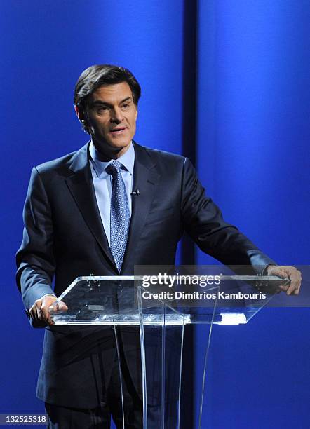 Dr. Mehmet Oz speaks during the 2nd Annual ""Change Begins Within"" benefit celebration presented by the David Lynch Foundation at The Metropolitan...