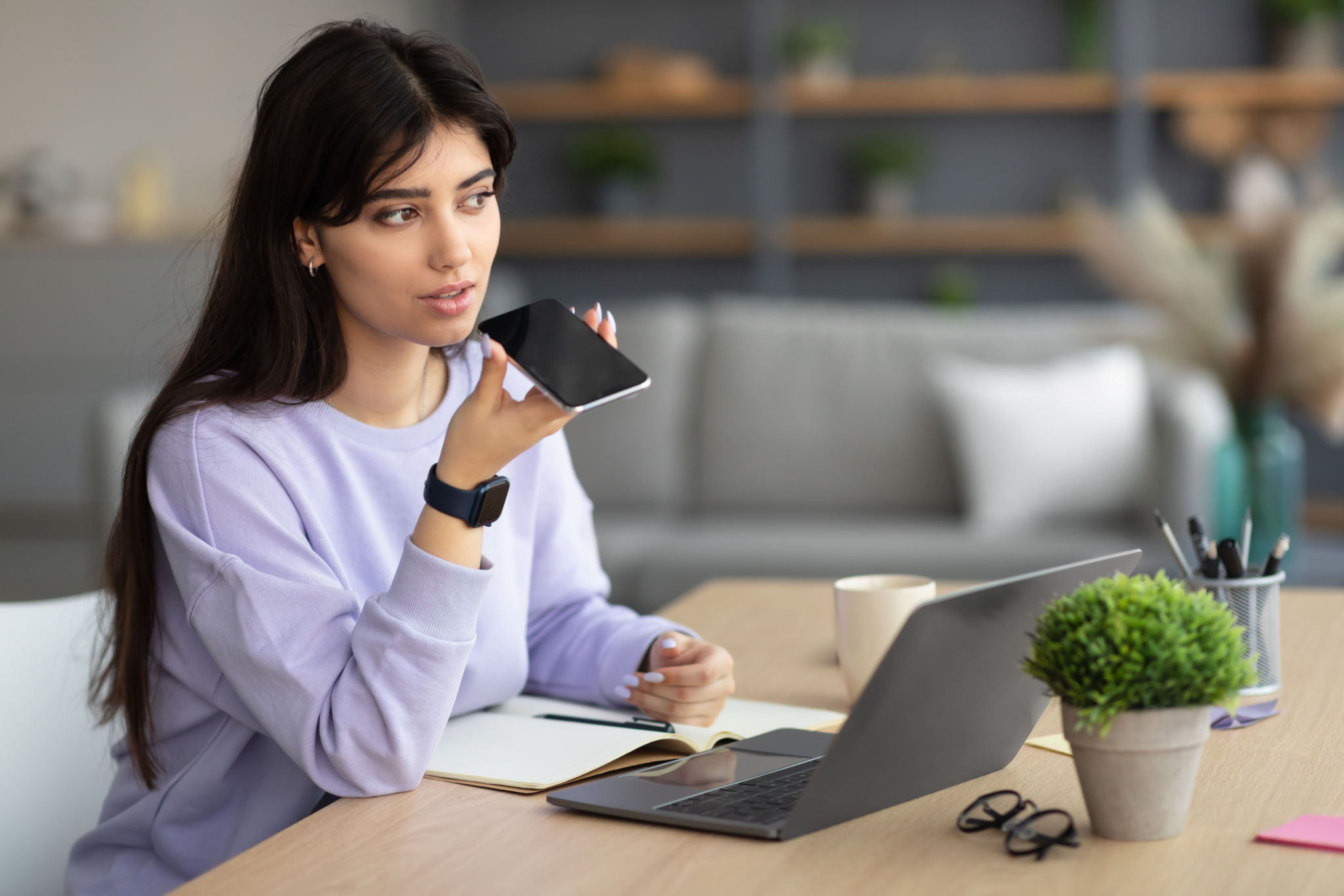 people using voice assistant