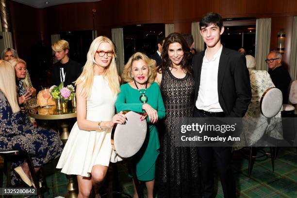 Celesta Hodge, Nikki Haskell, Jo Champa and Sean Farrell attend the celebration of Ana Brant's doctoral degree at The Beverly Hills Hotel on June 23,...