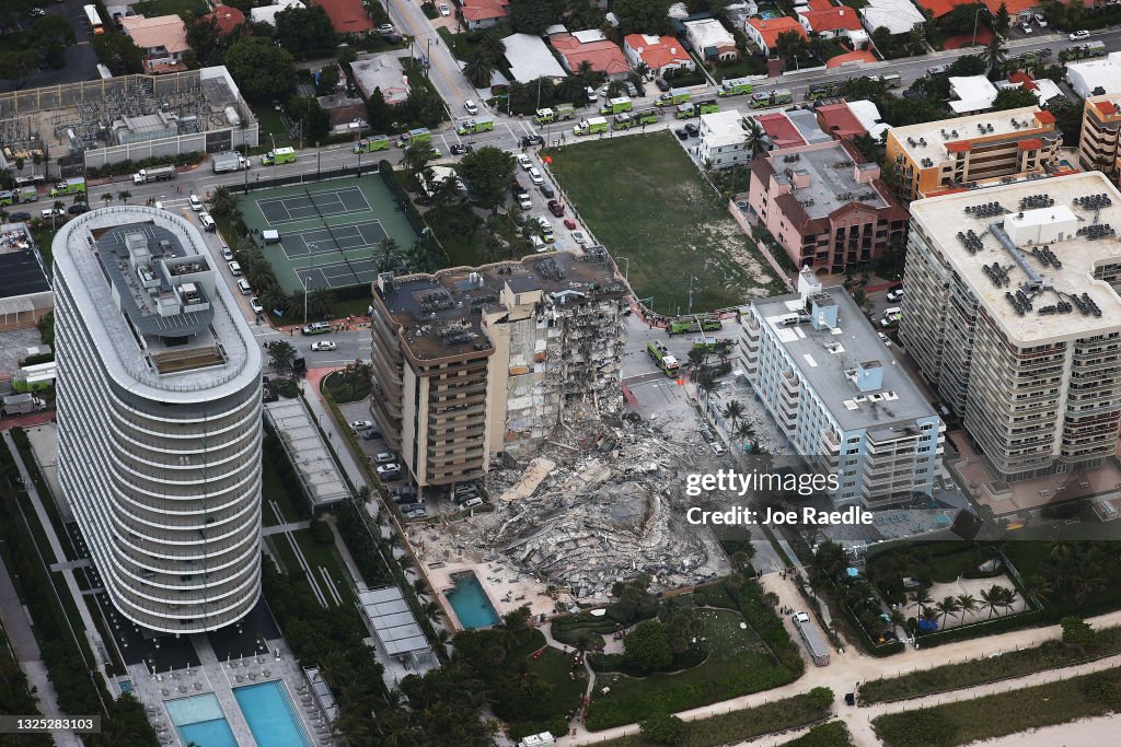 Residential Building In Miami Partially Collapsed