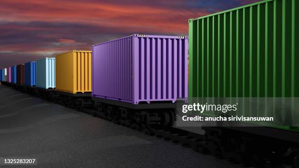 Steel Container Train 767 Steel Products Truck Stock Photos, High-Res Pictures, and Images ...