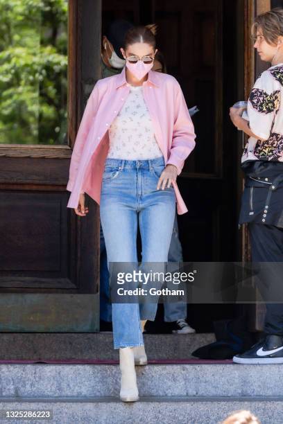 Gigi Hadid is seen in the West Village on June 24, 2021 in New York City.