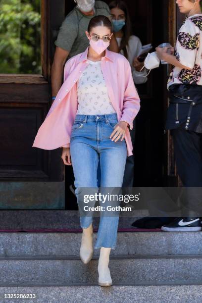 Gigi Hadid is seen in the West Village on June 24, 2021 in New York City.