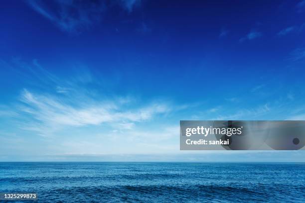 blue sky over the sea - sea sky stock pictures, royalty-free photos & images