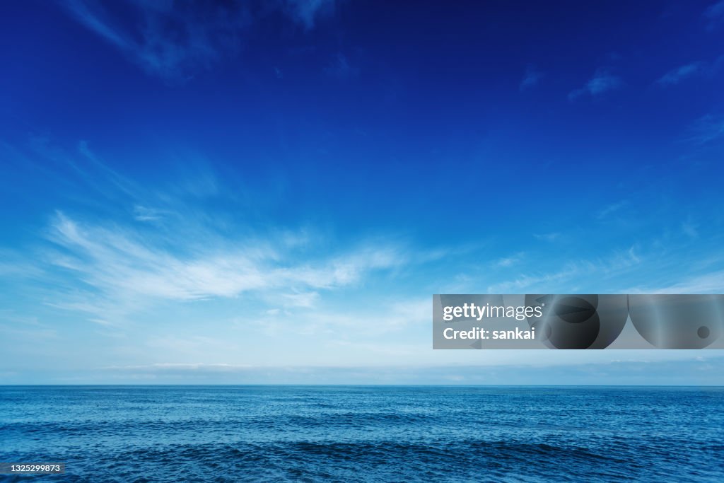 Blue sky over the sea