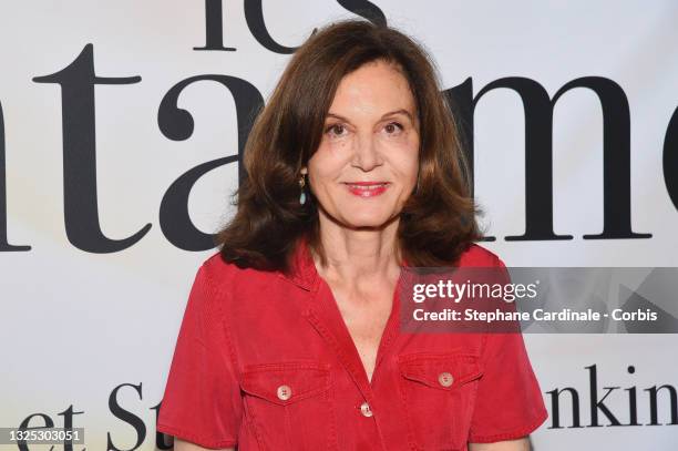 Director Anne Fontaine attends the "Les Fantasmes" Premiere at Cinema Pathe Wepler on June 24, 2021 in Paris, France.