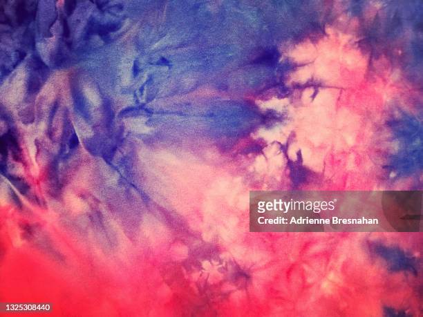 tie dye in blue and pink - tie dye stock pictures, royalty-free photos & images