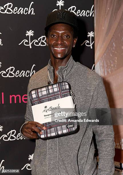 Actor Edi Gathegi attends Kari Feinstein MTV Movie Awards Style Lounge at W Hollywood on June 2, 2011 in Hollywood, California.