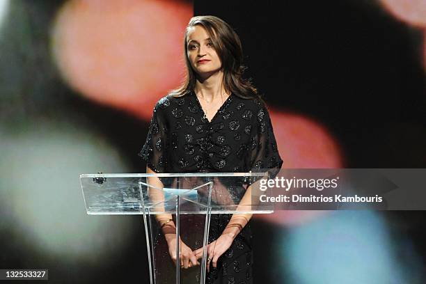 Emily Lynch speaks during the 2nd Annual ""Change Begins Within"" benefit celebration presented by the David Lynch Foundation at The Metropolitan...