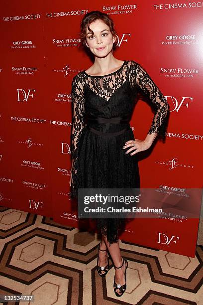 Actress Nora Zehetner attends The Cinema Society with Ivanka Trump Jewelry & Diane Von Furstenberg screening of ""Snow Flower And The Secret Fan"" at...
