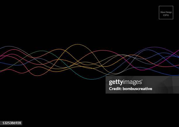 ilustrações de stock, clip art, desenhos animados e ícones de sound waves background - frequência