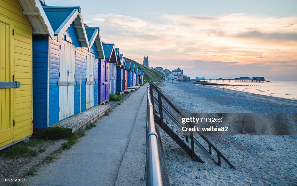 Cromer seaside at sunset