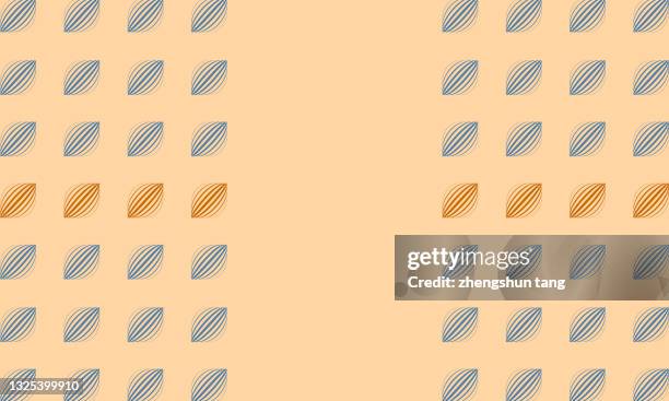 many abstract core shapes on the orange background. - lijnenspel stockfoto's en -beelden