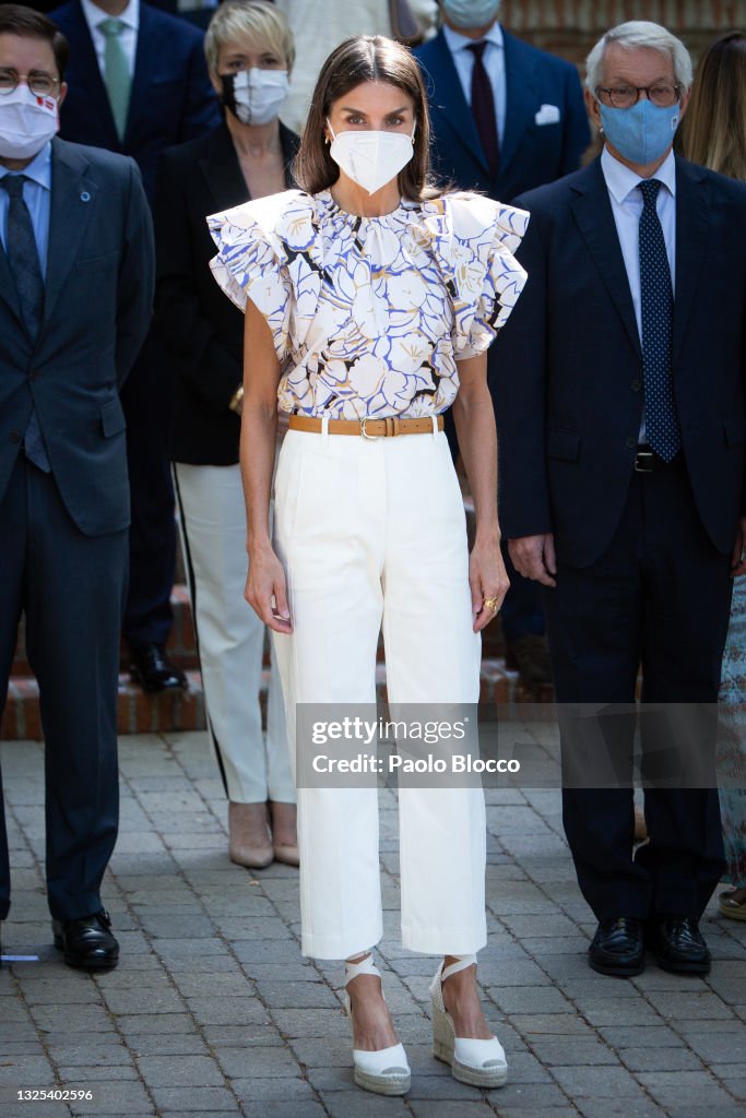 Queen Letizia Of Spain Visit Students Residence