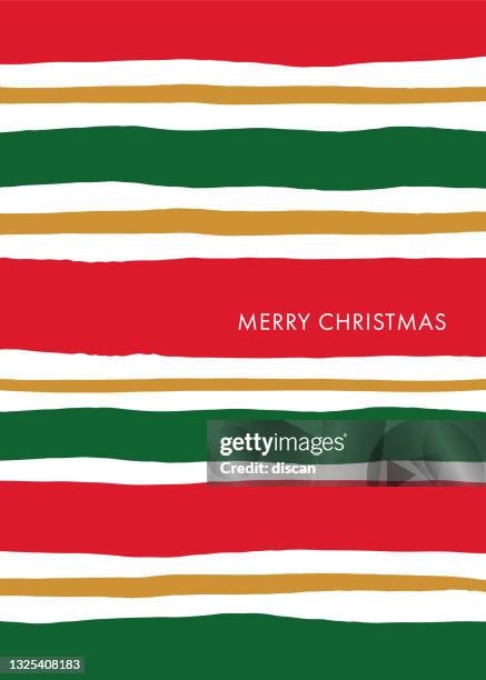 christmas greeting card template with stripes. - christmas tartan stock illustrations