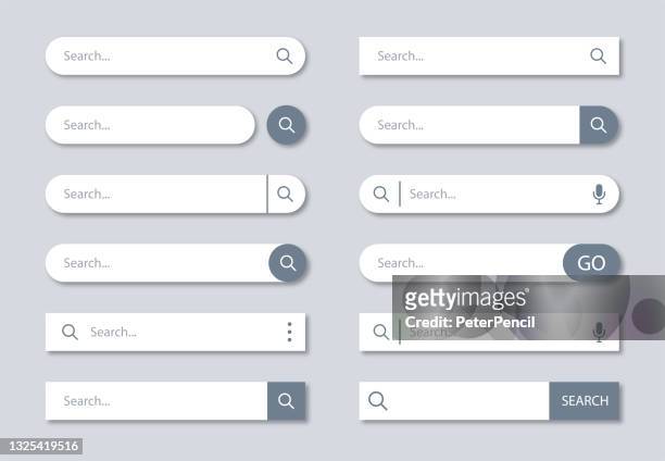 search bar template set for user interface, web, app, software. ready search form collection - vector illustration - searching stock illustrations