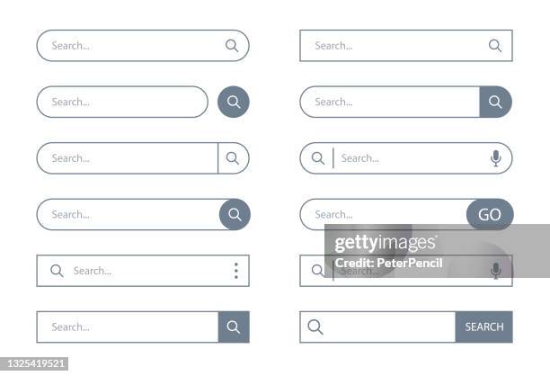 search bar template set for user interface, web, app, software. ready search form collection - vector illustration - network attached storage box stock illustrations