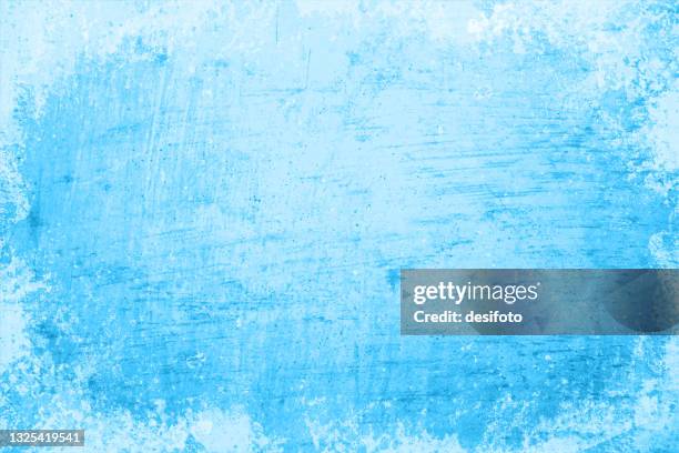 empty blank light sky blue gradient coloured grunge textured blotched and smudged vector backgrounds like an oil painting - bad condition stock illustrations