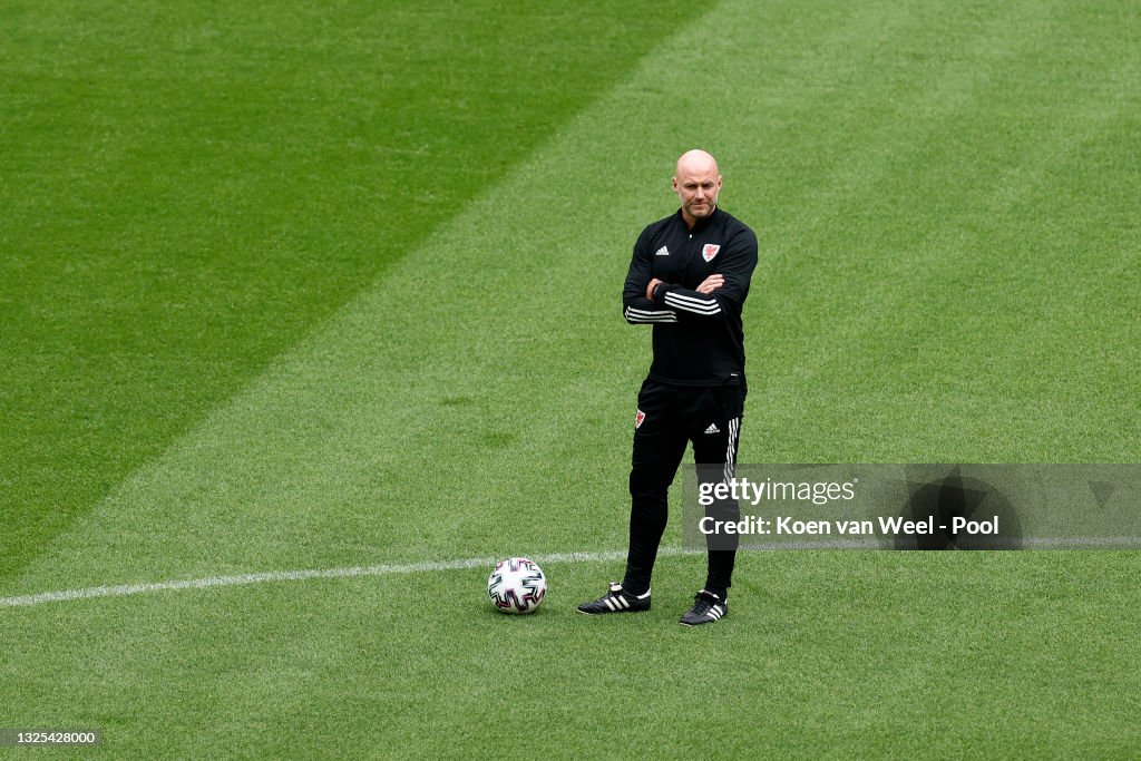 Wales Training Session and Press Conference - UEFA Euro 2020: Round of 16