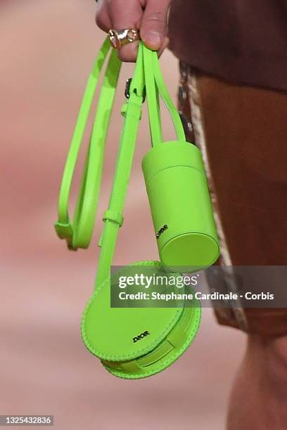 Model walks the runway during the Dior Homme Menswear Spring Summer 2022 show as part of Paris Fashion Week on June 25, 2021 in Paris, France.