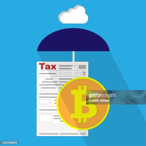 sheltering bitcoin - irs stock illustrations