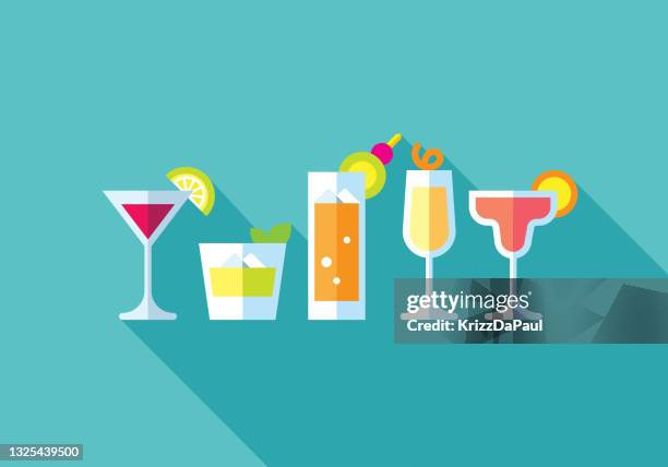 cocktail - cuba libre stock illustrations
