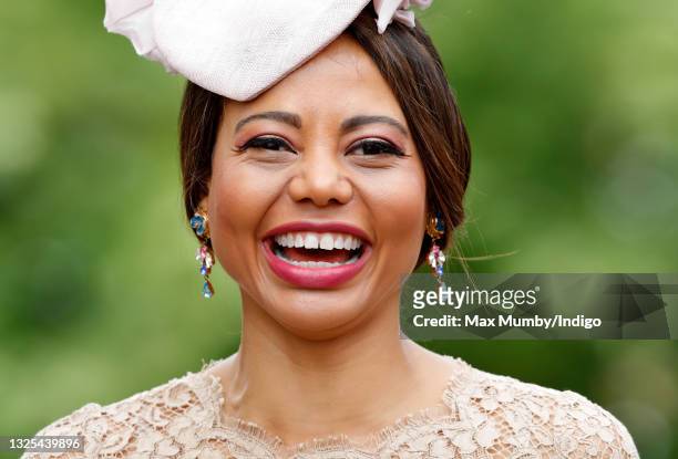 Emma Weymouth, Marchioness of Bath attends day 3 of Royal Ascot at Ascot Racecourse on June 17, 2021 in Ascot, England.