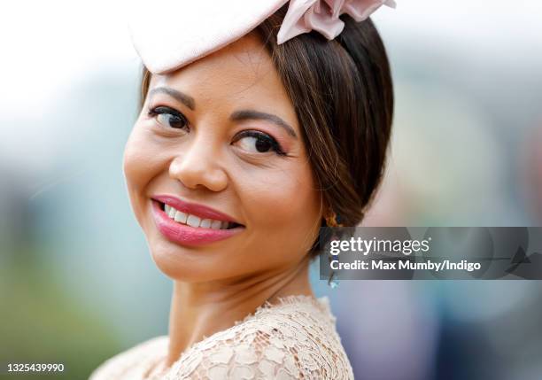 Emma Weymouth, Marchioness of Bath attends day 3 of Royal Ascot at Ascot Racecourse on June 17, 2021 in Ascot, England.