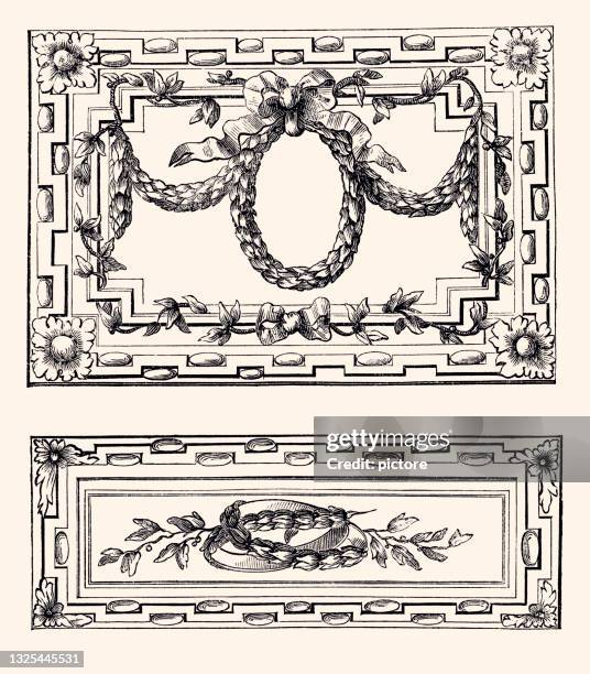 french ornament for marquetry :louis xvi style, design element      -xxxl with lots of details- - leigh french 幅插畫檔、美工圖案、卡通及圖標