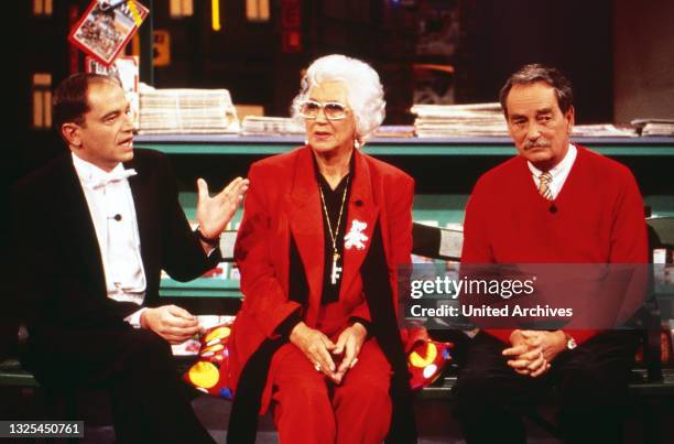 Holgers Waschsalon, Show, Deutschland 1991 - 1995, Sendung vom 28. Februar 1993, Moderator Joachim Weinert und Talkgäste Prinzessin Irina von Sachsen...