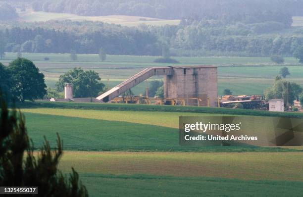 Zeche nach dem Grubenunglück in Stolzenbach bei Borken in Hessen, Deutschland 1988.