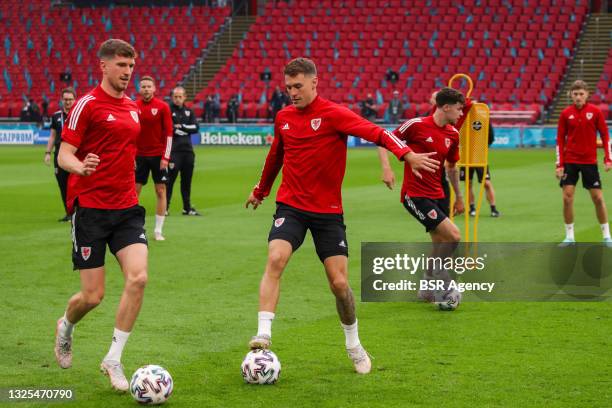 Aaron Ramsey of Wales during a Training Session of Wales at Johan Cruijff Arena on June 25, 2021 in Amsterdam, Netherlands.