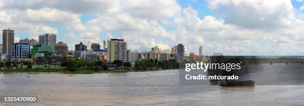 abidjan city center panorama / skyline, ivory coast - ivory coast town bildbanksfoton och bilder