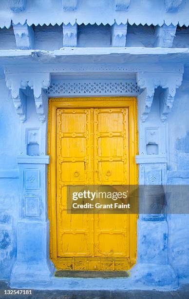 colourful door. - yellow door stock pictures, royalty-free photos & images