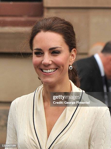 Catherine, Duchess of Cambridge visits the Province House on July 4, 2011 in Charlottetown, Canada.